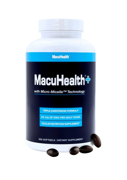Macuhealth Plus+ Eye Vitamins Supplement for Adults - 90 Day Supply with Lutein, Zeaxanthin, and Meso-Zeaxanthin - Unflavored, Vitamin for Eyes